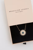 Diamond Sun Evil Eye Necklace