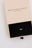 Square Green Tourmaline Ear Cuff