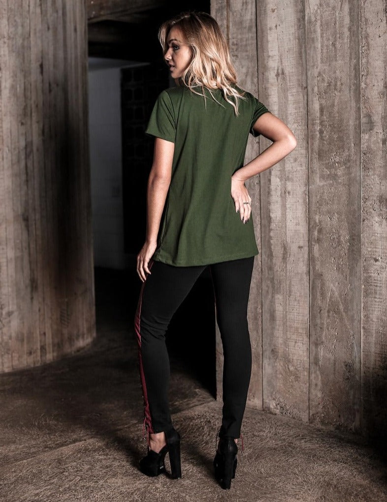 Crossed Leg Pants