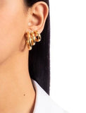 Amelia Hoops Earrings in Gold