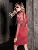 Fringe Tulle Dress