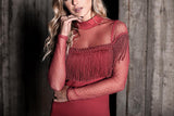 Fringe Tulle Dress