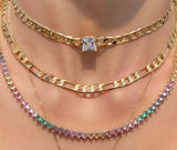 Diamond Choker 18k Gold Plated