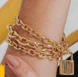 Padlock Pendant in Gold
