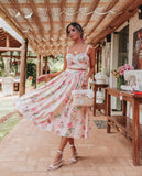 Floral Print Midi Skirt