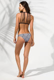 Lozenge Cropped Halterneck Bikini