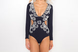 Hand Embroider Pearl Bodysuit