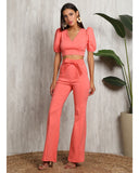 Puff Sleeve Cropped Top
