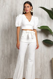 Puff Sleeve Cropped Top