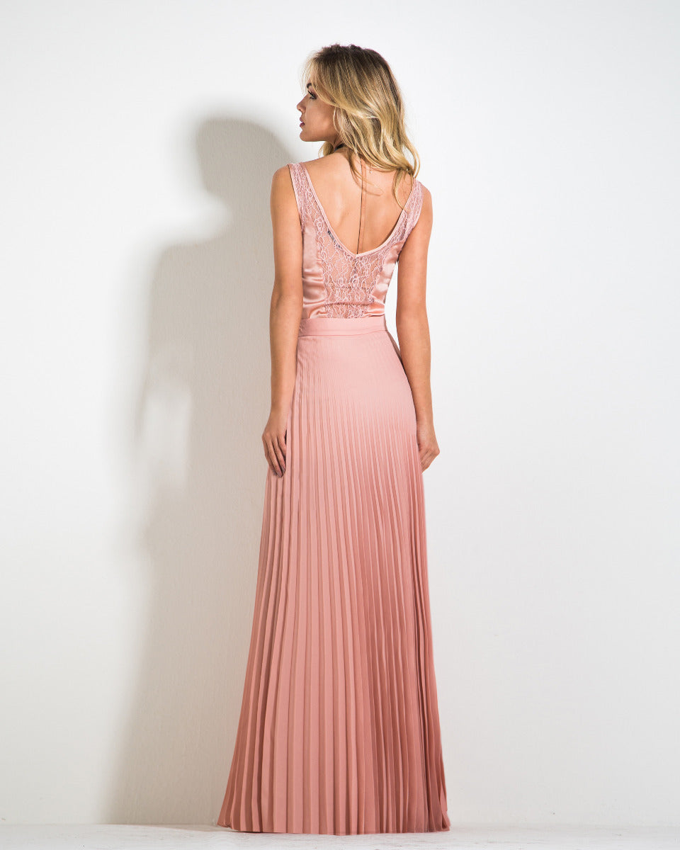 Pleated Long Skirt