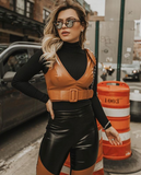 Snippet Faux Leather Pants