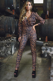 High Waist Fitted Leopard Pants
