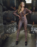 High Waist Fitted Leopard Pants