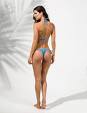 Tulle Triangle Brazilian Bottom Bikini Set